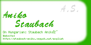 aniko staubach business card